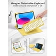 thumbnail image 5 of Timoom 360 Rotatable Keyboard Cover for iPad 10th Generation 10.9 inch 2022,Full Wrap Back Stand Shell Design with Magnetic Detachable Cute Round Keyboard and Built-in Capacitive Pen Slot, 5 of 7