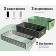 thumbnail image 4 of Domi Galvanized Raised Garden Bed ,Large Metal Planter Box for Growing Vegetables, Fruits, and Flowers Outdoors, Green, 8x4x1ft, 4 of 7