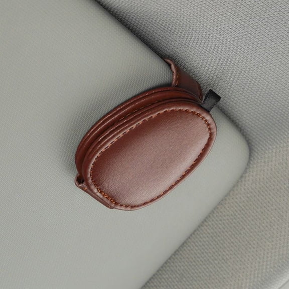 Kugisaki 2 Pcs Sunglass Holder for Car Visor Leather Sunglasses Clip with Soft Padding Eyeglasses Organizer for Sun Visor