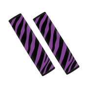 FKELYI Purple Zebra Stripes Car Seat Belt Pads Cover Adjustable Seat Belt Cushion Car Decor 2-Piece Stretchy Shoulder Seatbelt Pad Universal for Cars SUVs