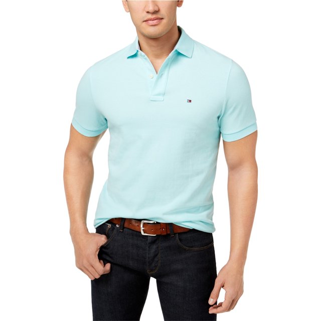 Tommy Hilfiger Polo de rugby personalizado para hombre, verde, pequeño