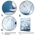thumbnail image 3 of Designart "Blue White Flower landscape Jade Lily" Floral Canvas Wall Art, 3 of 5