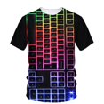 thumbnail image 1 of Personality Creative Computer Keyboard Pattern Printed Summer Men's T-Shirt Trend Hip Hop Short Sleeve Classic Loose Casual Top, 1 of 5