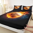 thumbnail image 4 of Erosebridal Teens Ball Games Queen Sheet Sets,Baseball Sport Gaming Bed Set For Boy Kids 4 Pieces, 4 of 6