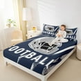 thumbnail image 4 of jejeloiu Football Game Gaming Twin Sheet Sets,American Rugby Helmet Bedding For Ball Lovers 3pcs, 4 of 7