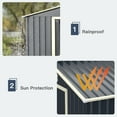 thumbnail image 6 of Gymax 7' x 6' Outdoor Tool Storage Shed Large Utility Storage House w/ Sliding Door, 6 of 10