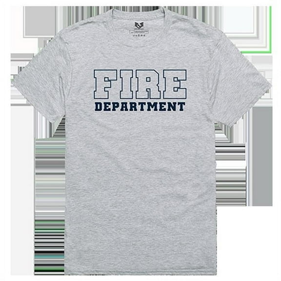 Fire Department Relaxed Graphic Tee - Heather Grey - 2X