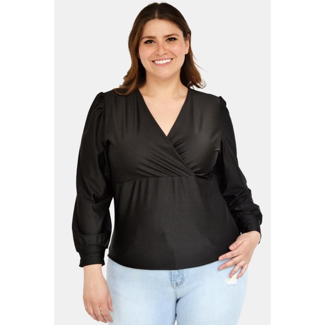 Blusa manga larga Roman Fashion /Tallas Extras, 2126 (Negro) negro 42 Roman Fashion BL-ELY-2126-NEGRO