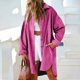 thumbnail image 1 of Puntoco Otoño Mujer Moda Solapa Botón Casual Manga Larga Dividido Sobre Tamaño Cuello Abrigo Puntoco Puntoco-1, 1 of 9
