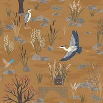 Lewis & Irene Down by The River Sunset 100% Cotton Fabric sold by the yard