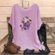 thumbnail image 2 of Blusas de Manga Corta para las Mujeres Mezcla de Lino de Ajuste Suelto Top de Bordado, Blusas para las Mujeres Casual, 2 of 3