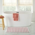 thumbnail image 3 of Better Homes & Gardens Signature Soft Tufted Stripe Bath Rug, Old Rose & White, 20" x 34", 3 of 11