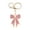 Pink, variant on Women Rhinestone Bow Keychain Sparkling Bow Bag Charm Faux Crystal Key Chain Car Pendant Valentine Gift