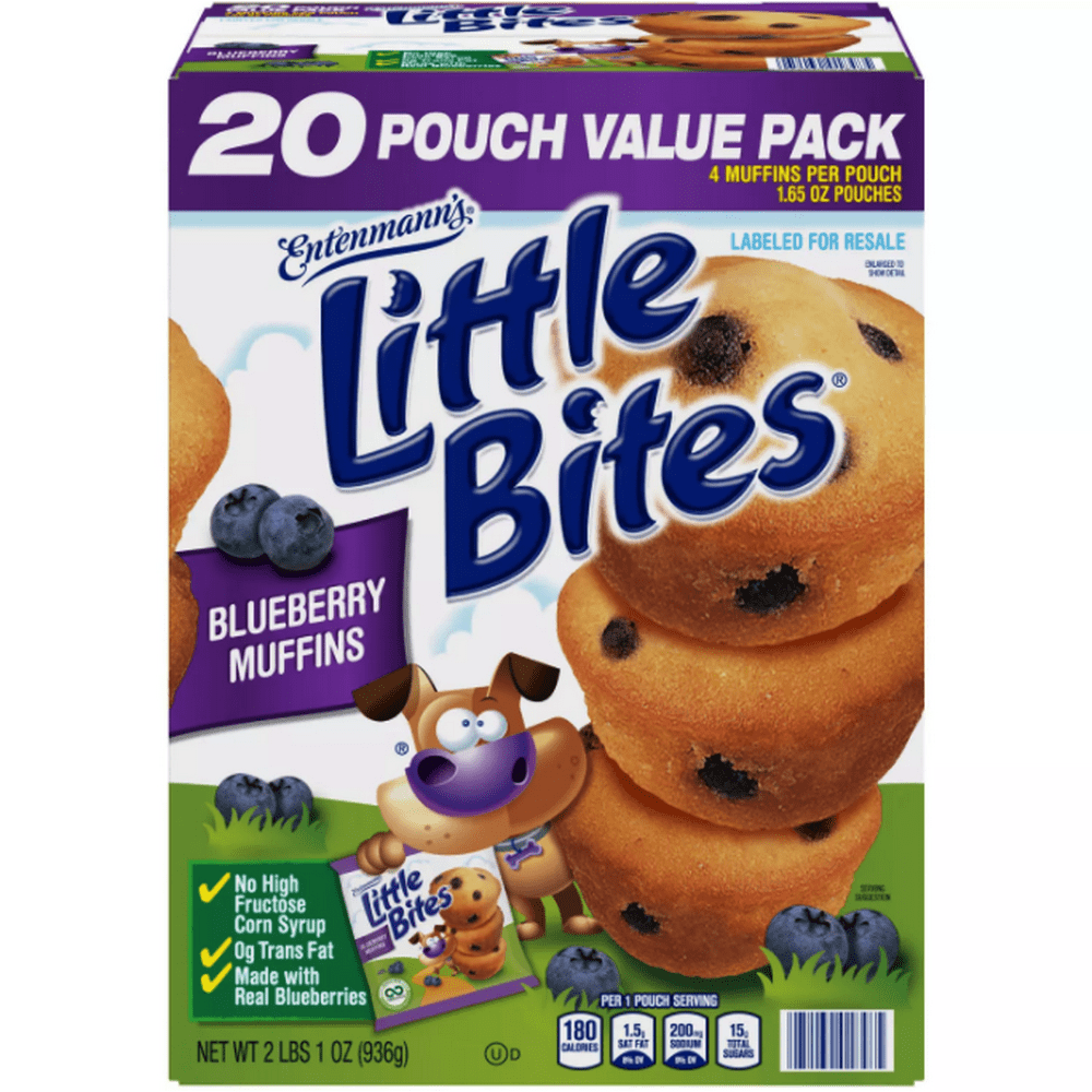 Entenmann's Little Bites Blueberry Muffins (1.65oz / 20pk) Walmart