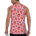 thumbnail image 3 of Easygdp Cartoon Strawberry Men's Tank Top, Sleeveless Muscle T Shirts, Breathable, Quick-Dry, Loose for Gym, Running, Fitness - 4X-Large, 3 of 9