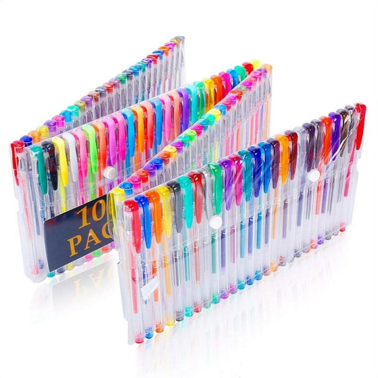 Glitter Gel Pens Coloring Books  Color Pens Coloring Books - Gel Pens Set  12/24 100 - Aliexpress