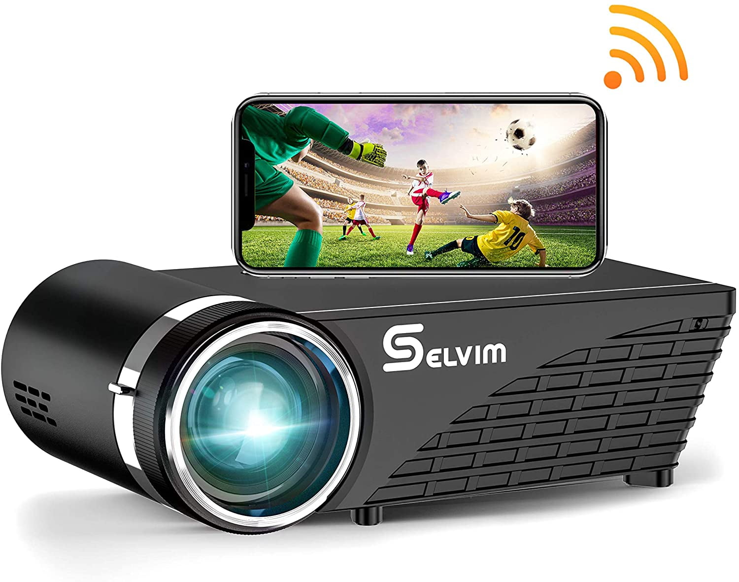 Selvim Mini Bluetooth Projector with 1080p Supported for Home & Outdoor