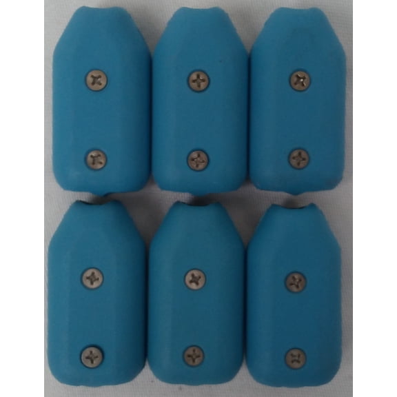 E-Z-TY 3/16 Inch Reusable Rope Clamp Blue 6 Pack