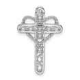 thumbnail image 5 of Finest GoldXMP6-4 14K White Gold Polish Filigree 4-Stone Mothers Cross Pendant Mounting, 5 of 5