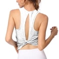 thumbnail image 4 of UPPADA Womens Shapewear Tank Top with Built In Bra Seamless Body Shaper Slimming Compression Camisole Tank Tops Seamless Cami Tank Top Stretch Comfy Soft Base Tees White,L, 4 of 7