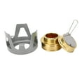 thumbnail image 1 of Mini Réchaud à Alcool en Laiton et Aluminium, Sécuritaire, Coupe-Vent, Portable, Réchaud de Randonnée, Camping, Cuisine, 1 of 7