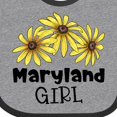 thumbnail image 4 of Inktastic Maryland Girl Black Eyed Susans Flowers Girls Baby Bib, 4 of 4