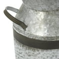 thumbnail image 5 of DecMode Gray Farmhouse Galvanized Iron Metal Round Decorative Jar with Gold Grip Handles, 10"W x 14"H, 5 of 13