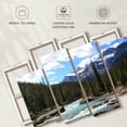 thumbnail image 6 of Elephant Stock Rocky Mountains River Wall Art - Horizontal Multi Panel Canvas - Living Room Wall Decor - Nature Multi Panel - Green And White Decor - 43" x 27", 6 of 8