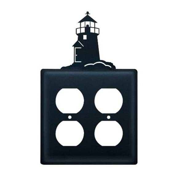 Lighthouse Outlet Cover Double - Black