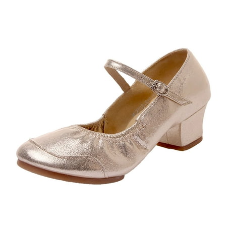 

Women s Solid Color Buckle Two Point Sole Rubber Low Heel Thick Heel Dance Shoes Sandals Nine Sandals for Women Size 5 Women s Tan Sandals