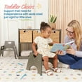 thumbnail image 3 of ECR4Kids Stackable Wooden Toddler Chair, 8in, Grey Wash, 2-Pack, 3 of 9