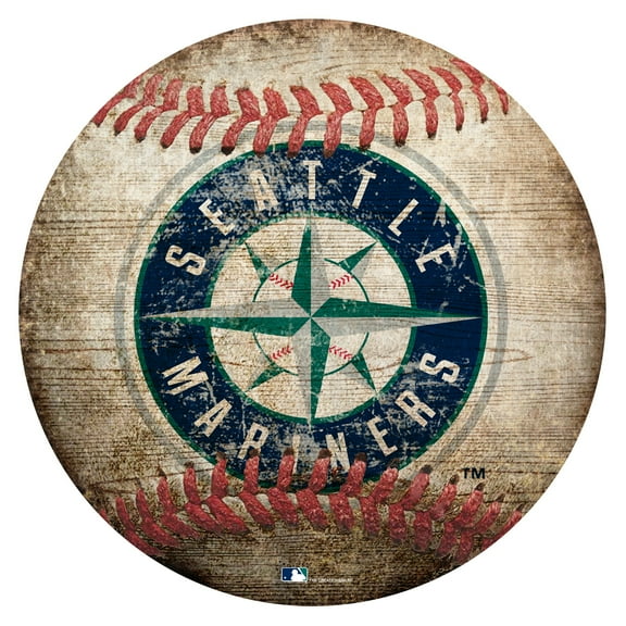 Seattle Mariners 12'' x 12'' Baseball Sign