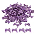 thumbnail image 1 of Uxcell 100pcs Mini Moño de Cinta Metálica Satinada para Manualidades DIY Color Púrpura, 1 of 7