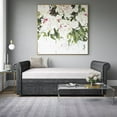 DHP Sophia Upholstered Queen Daybed and Full Trundle, Dark Gray Linen
