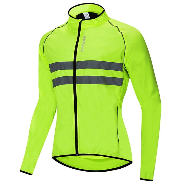 Chaqueta reflectante de manga larga para bicicleta resistente al viento a prueba de viento