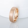 thumbnail image 4 of Tungsten Wedding Ring - Band for Mens & Womens- 4mm Pipe Cut Tungsten Ring - Rose Gold IP Tungsten Band, 4 of 5