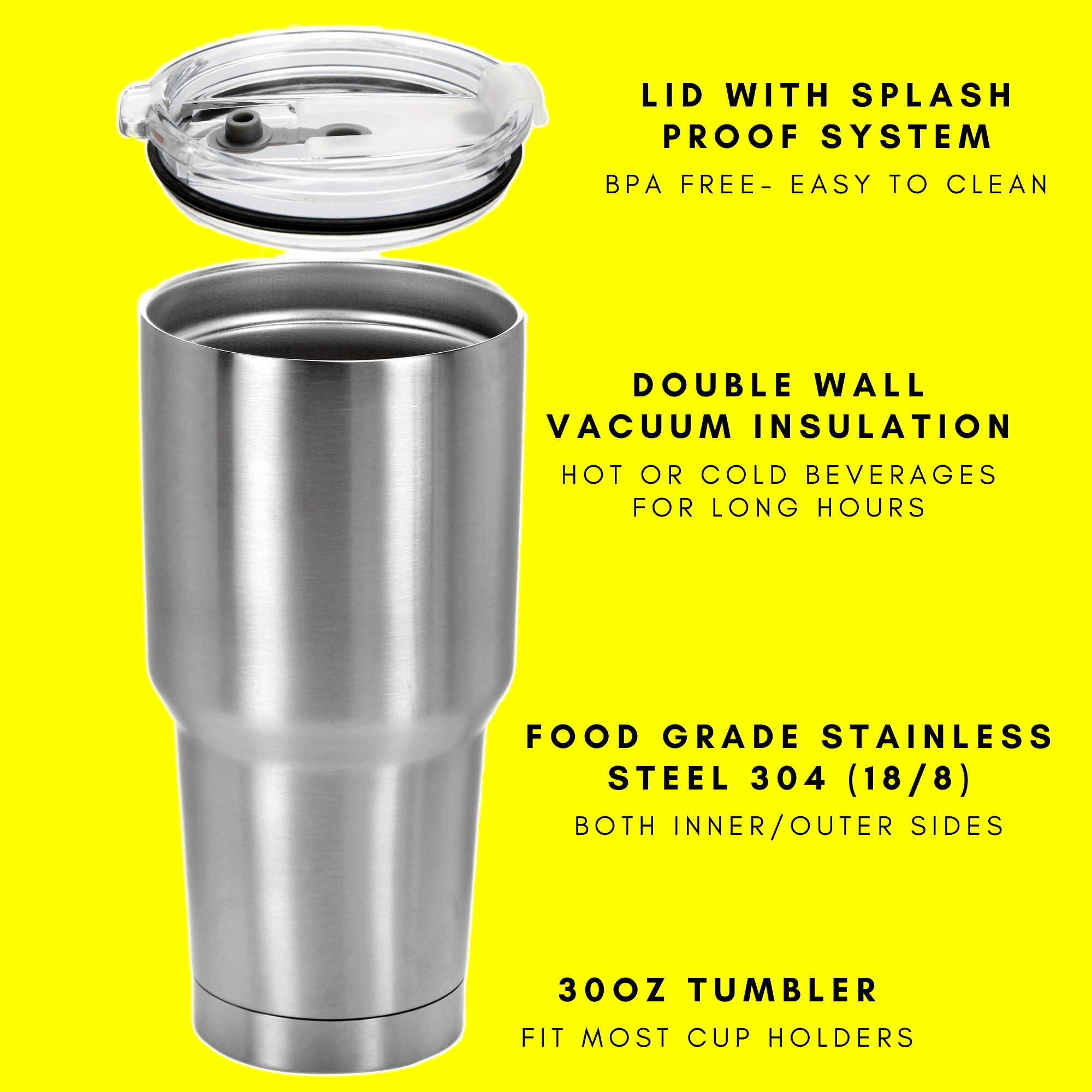 Stainless Steel Tumblers 30 oz - PACK of 4 - Craft Destiny