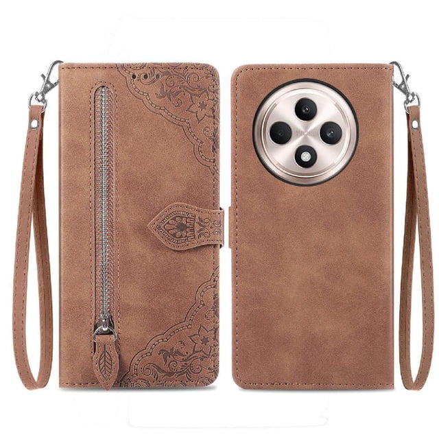 Funda billetera anti-golpes para GANGXUN OPPO Reno 12F , ideal para día a día y trabajo