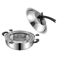 thumbnail image 3 of Plato de chafing de libinabra caliente con divisor sopa de sopa de cocina comercial para martilleras para el restaurante en casa cocina picnic cocina Con golpes, 3 of 9