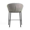 thumbnail image 4 of Modrest Rumi Upholstered Modern Fabric Counter Stool in Gray/Black, 4 of 7
