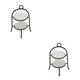 thumbnail image 2 of Vogacara Estante para hornear a escala 1: 12, accesorios para muebles delicados, soporte para pastel de juguete, decoración de boda, decoración para Negro 2piezas Vogacara CBP216806, 2 of 6