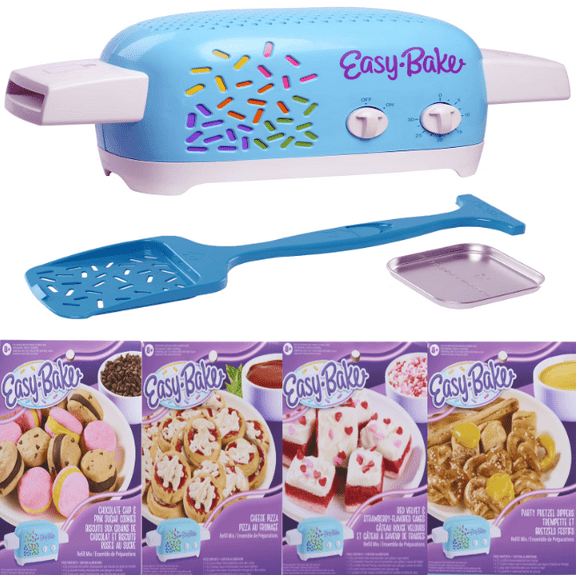 Ultimate Easy Oven Baking Bake Bundle Set Includes Pretzels, Cookies, Pizza, Cake Turquoise Refill Mixes