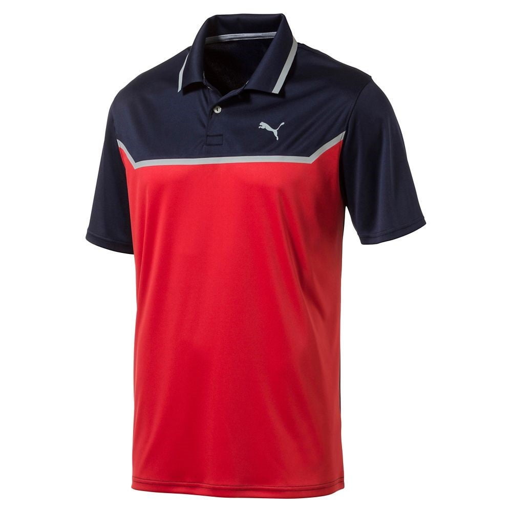 red puma golf shirt