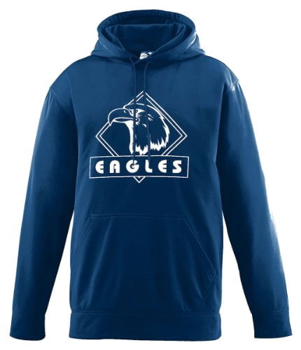 Youth Wicking  Fleece Hoodie S Navy