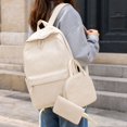 thumbnail image 4 of 3-Piece Corduroy Backpack for Kids Ctue Girl Boys Bookbag with Lunch Bag and Pencil Case Women Men Daily Use School Bag Back to School Gifts, 4 of 5