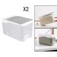 thumbnail image 1 of 2x Caja dispensadora selda, almacenamiento de alimentos, de , cocina, comida, grano, contenedor de , ahorra espacio perfecl Contenedor de almacenamiento de arroz, 1 of 8