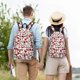 thumbnail image 4 of Disketp Red Food print Canvas Backpack Lightweight Travel Daypack Student Rucksack Laptop Backpack-, 4 of 5