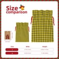 thumbnail image 3 of Pofeuu Yellow Checkered Plaid Print Burlap Bags with Drawstrings Drawstring Gift Bags Pouch Bag for Thankgiving Birthday Party Gift Wrapping Treats and Party Favors-Small, 3 of 9