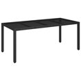 thumbnail image 5 of vidaXL 9 Piece Garden Dining Set with Cushions Black Poly Rattan, 5 of 5