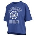 thumbnail image 2 of Women's Pressbox Royal Kentucky Wildcats Motley Crew Bishop Waist Length Oversized Slub T-Shirt, 2 of 3
